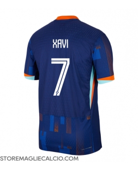 Paesi Bassi Xavi Simons #7 Maglia Gara Trasferta Repliche Europei 2024
